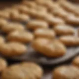 A plate of freshly baked almond flour cookies with a golden-brown texture