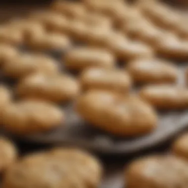 A plate of freshly baked almond flour cookies with a golden-brown texture