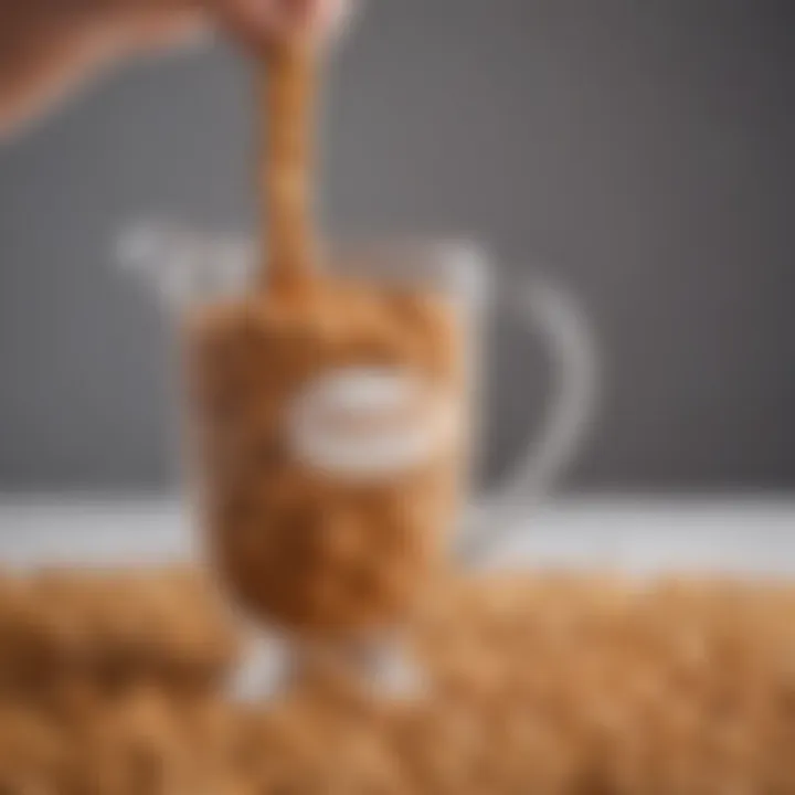 A measuring cup filled with Cheerios emphasizing portion control for weight loss.