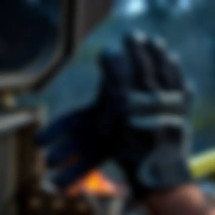 Proper fit of BBQ gloves showcased