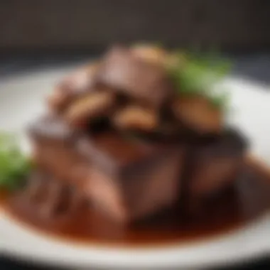 Succulent beef short ribs with a rich glaze