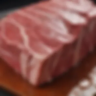 Understanding Marbling in Beef Cuts Close-up of marbling in beef