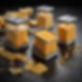 Variety of cheddar cheese graters