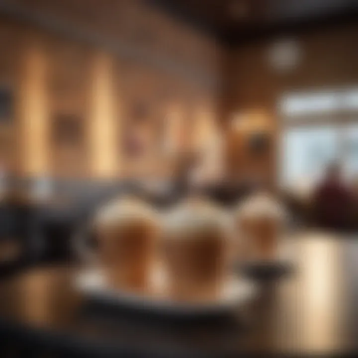 Double wall coffee cup being used in a cozy cafe setting