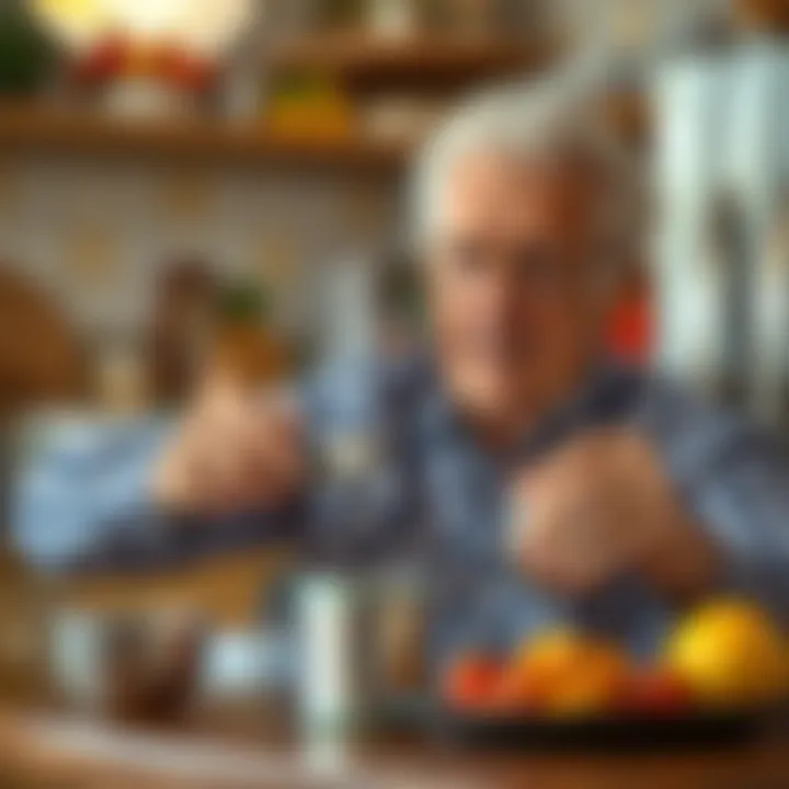 Senior using a can opener comfortably