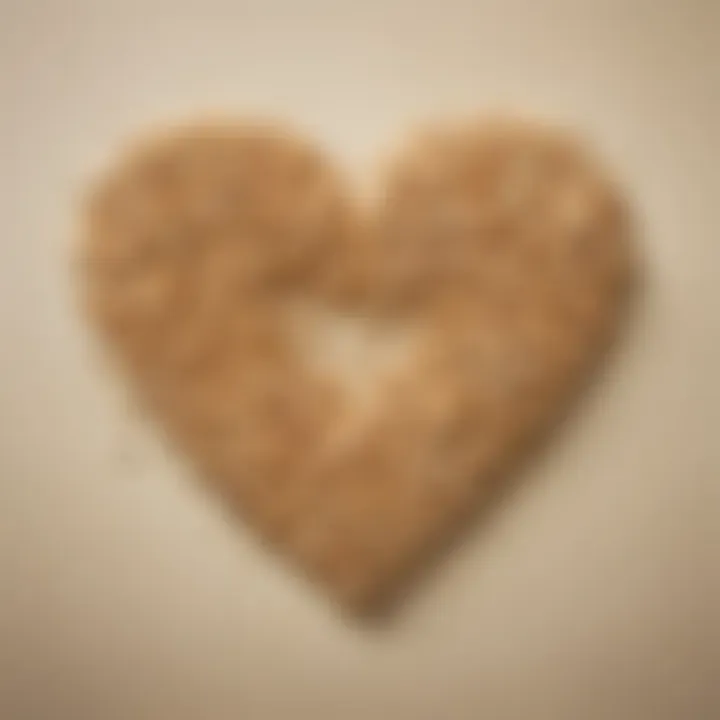 A heart-shaped arrangement of oats and seeds, emphasizing the connection between diet and cardiovascular health.