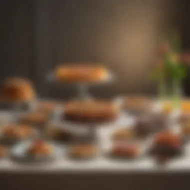 Elegant Passover Dessert Display Colorful Passover dessert table