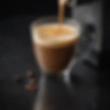 Close-up of a perfectly brewed espresso shot