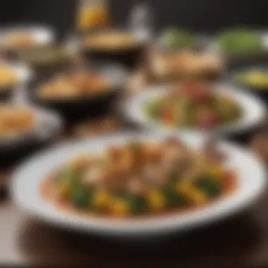 Sophisticated Savory Dishes Artfully arranged savory dishes with a touch of sophistication
