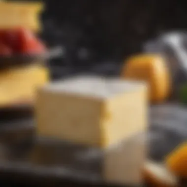 Graphic illustrating the impact of freezing on cheese texture