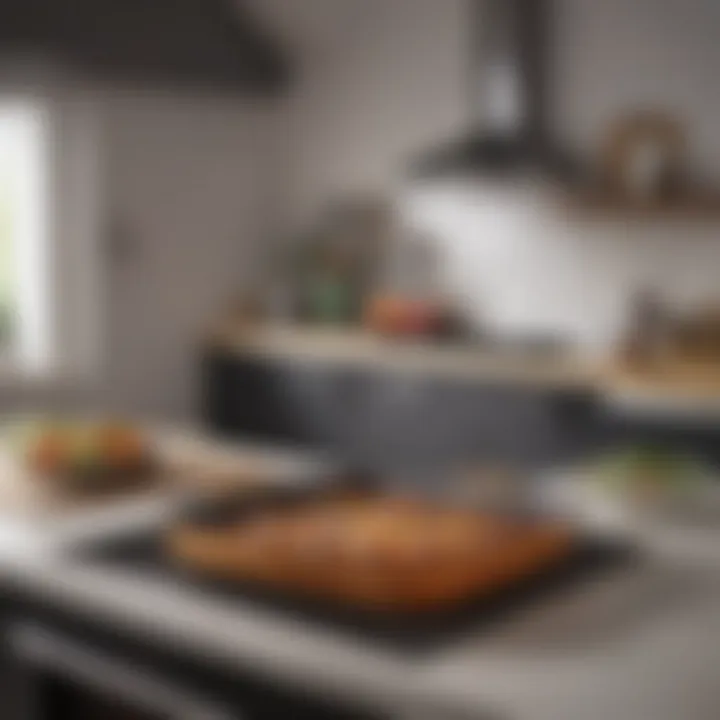 Ceramic oven pan in a beautiful kitchen setting