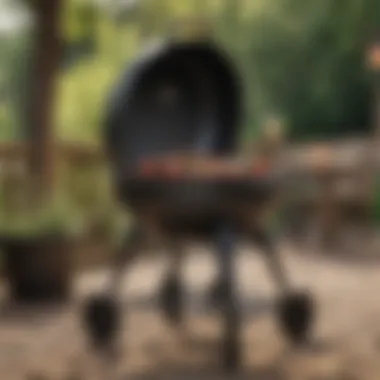Optimized Charcoal Grill Setup Charcoal grill with a perfect setup ready for grilling