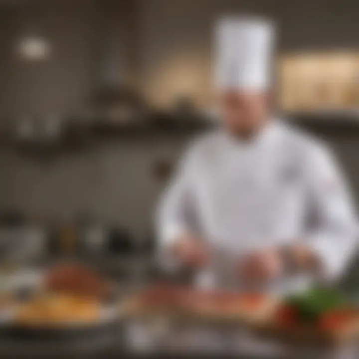Chef using technology in the kitchen