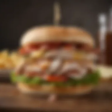 Nutritional breakdown of the chicken club sandwich ingredients