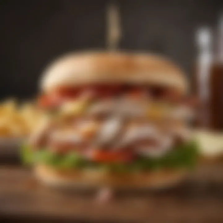 Nutritional breakdown of the chicken club sandwich ingredients