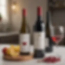 Selection of low-calorie wines