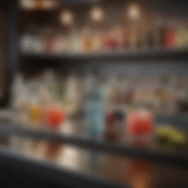 Stylish bar setup showcasing keto cocktail ingredients