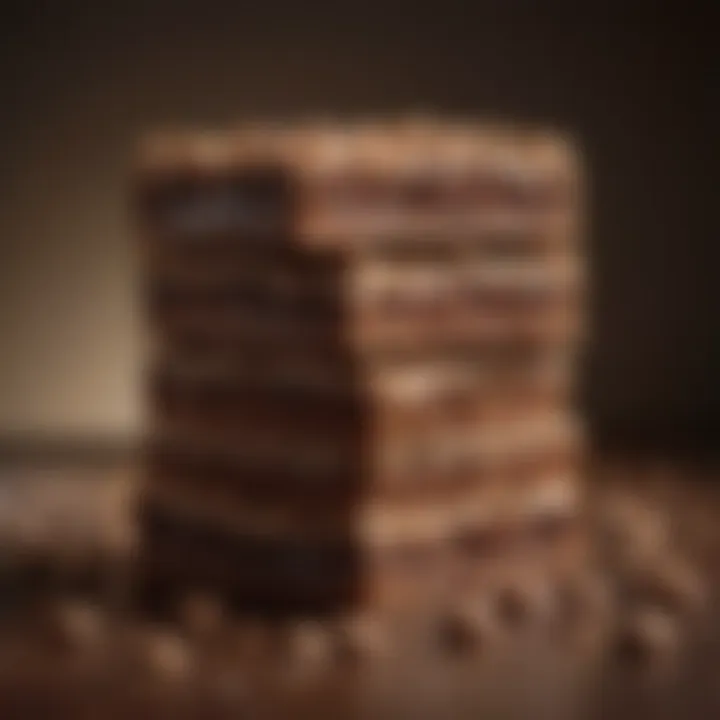 Deliciously sticky Cocoa Krispie Treats stacked high