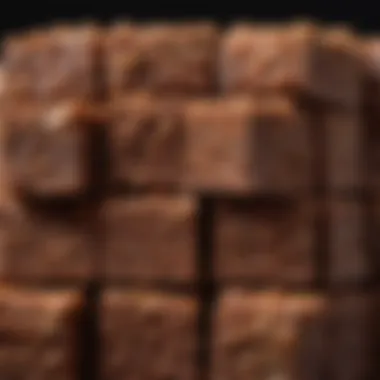 Close-up of the texture of Cocoa Krispie Treats