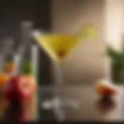 Vibrant appletini cocktail in a sleek glass