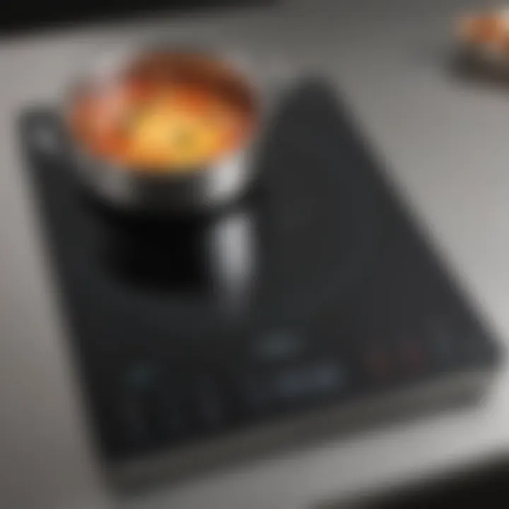 Control panel features of the induction cooktop