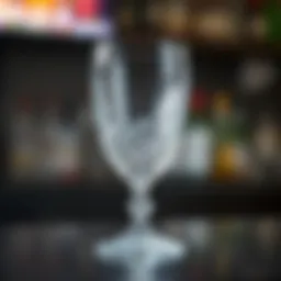 Elegant 12 oz cocktail glass showcasing intricate design