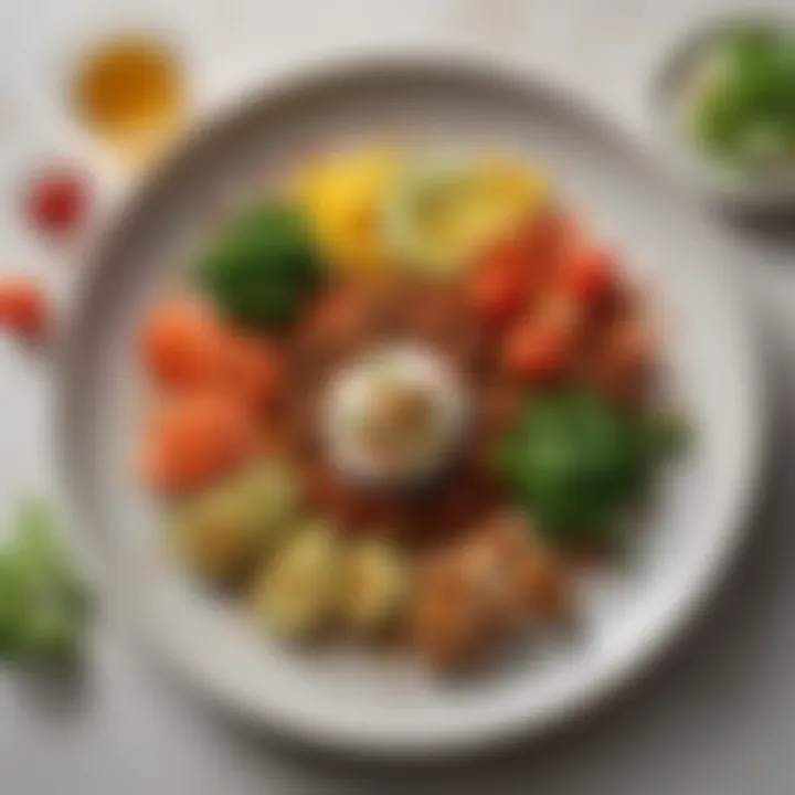 A beautifully arranged plate featuring a pesco-vegetarian dish