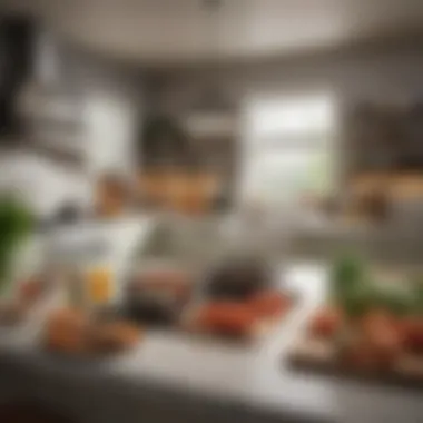 A cozy kitchen setting with healthy ingredients ready for meal prep