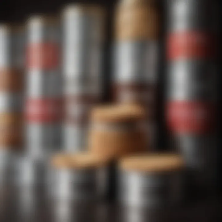 A stack of metal tins for cookie storage