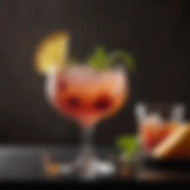 Refreshing Cocktail Creation Close-up of a refreshing cocktail