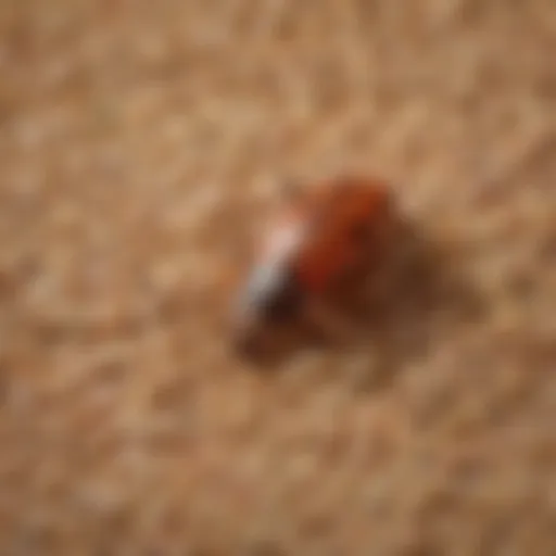 Close-up of pantry bug infestation in grains