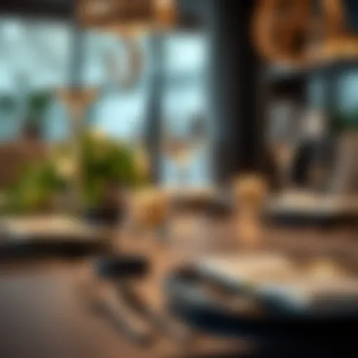 Elegant display of matte black flatware on a dining table