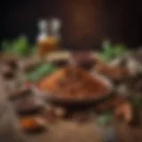 Colorful assortment of Mediterranean spices and herbs
