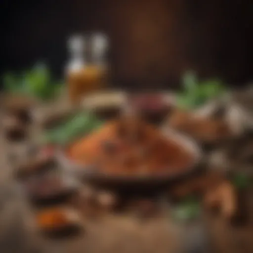 Colorful assortment of Mediterranean spices and herbs