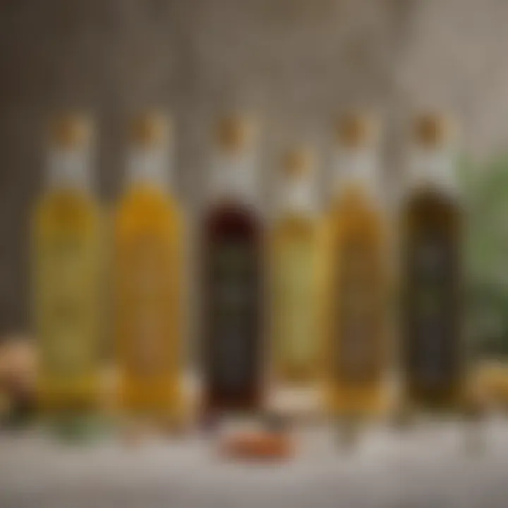 Selection of high-quality olive oils from various regions