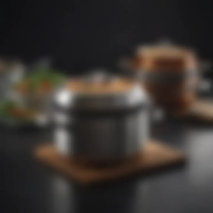 Detailed close-up of Stackmaster cookware surface highlighting craftsmanship