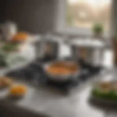 Elegant Stackmaster Cookware Set Elegant Stackmaster cookware set showcasing a modern kitchen aesthetic