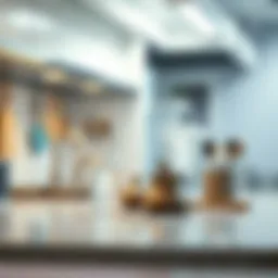 A pristine kitchen counter with sanitized utensils