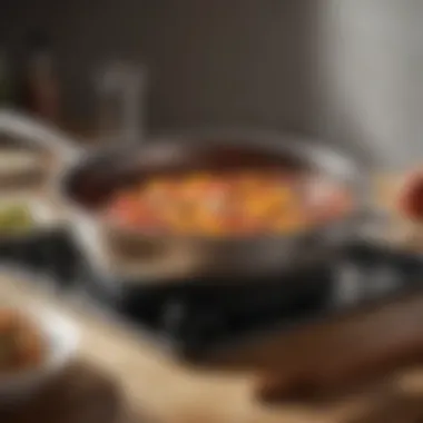 Optimal Heat Distribution in Cook N Home Pan Cook N Home pan demonstrating optimal heat distribution