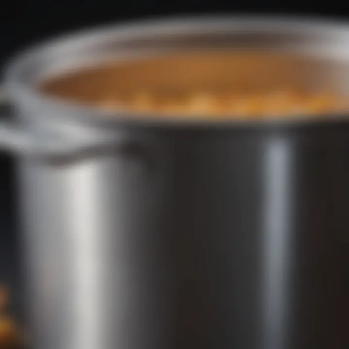 Close-up of Cook N Home pot material texture