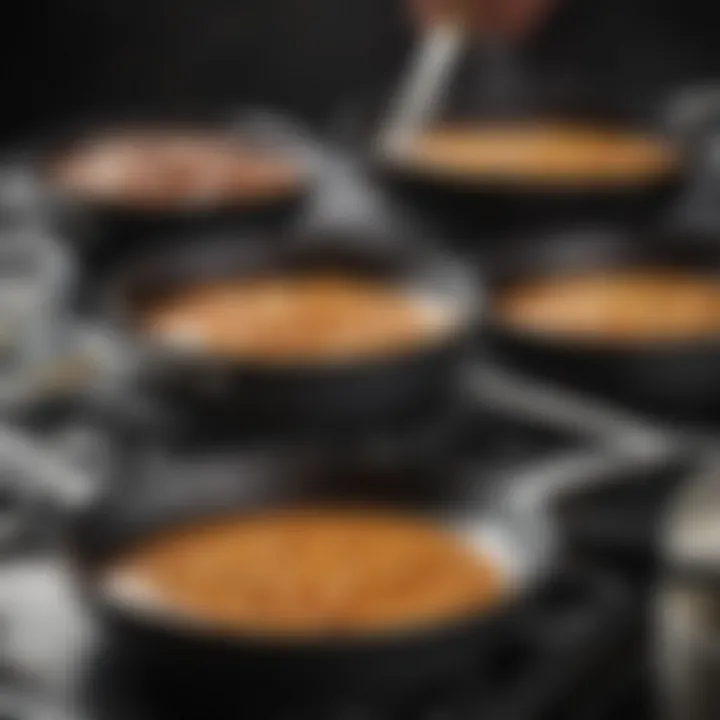 Close-up of Cooks cookware showing nonstick coating