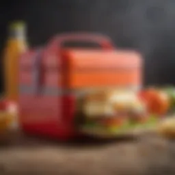 Stylish lunch box with vibrant colors