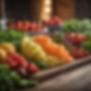 Seasonal produce displayed at a local market