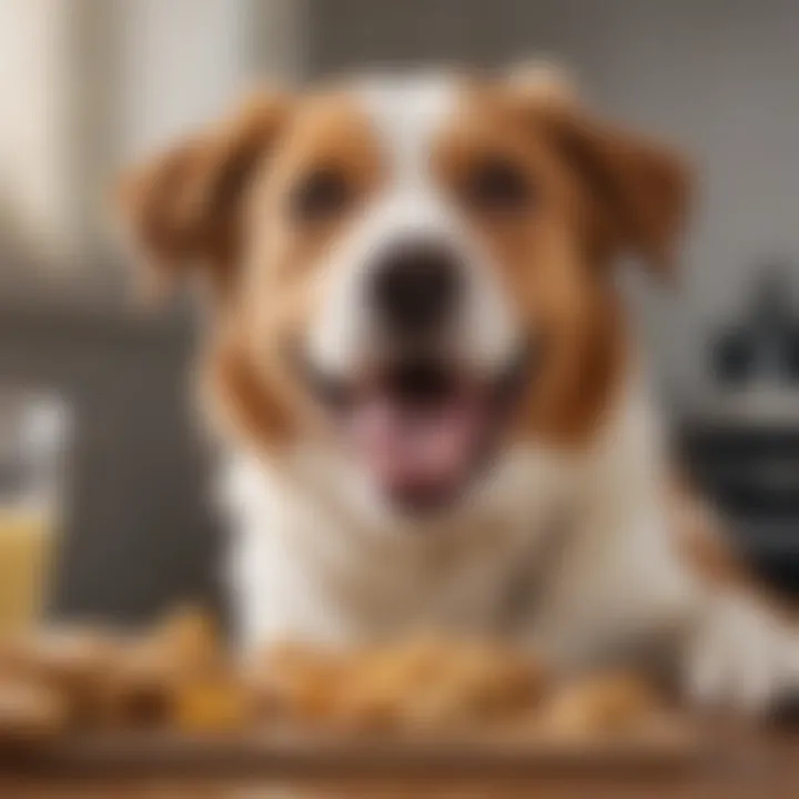 A dog enthusiastically enjoying a freshly made treat, showcasing the joy of homemade snacks