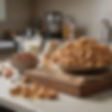 A variety of healthy ingredients for homemade dog treats displayed on a kitchen counter