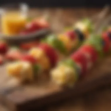 Fun and Appealing Fruit and Cheese Skewers Creative presentation of fruit and cheese skewers