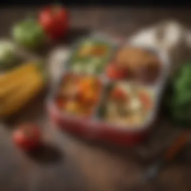 Colorful and Nutritious Lunchbox Vibrant lunchbox filled with colorful vegetables and grains