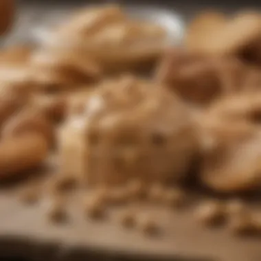 Close-up of peanut butter and dog-friendly ingredients on a countertop