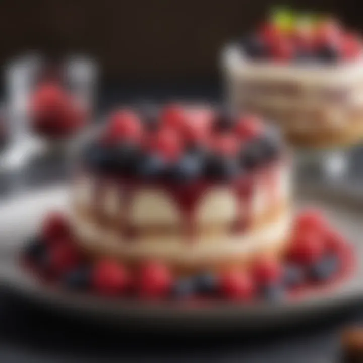 A tantalizing low carb dessert garnished with berries
