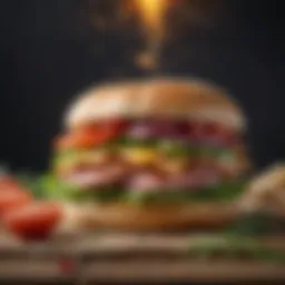 An array of fresh ingredients for sandwich making